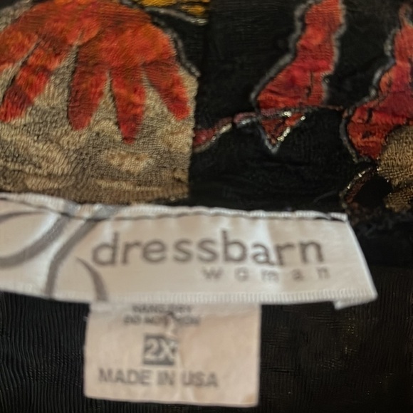 VINTAGE DRESSBARN WOMEN MOSAIC FLORAL SLEEVELESS MOCK TOP SIZE 2X - Picture 7 of 10